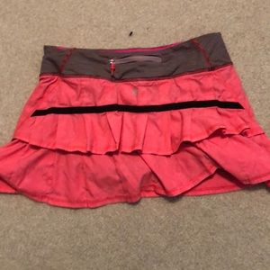 Lululemon pace setter hot pink skirt